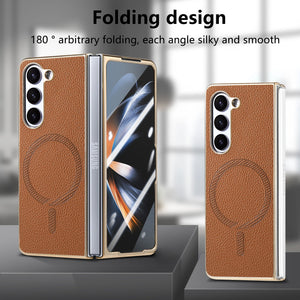 Galaxy Z Fold Series Premium Magnetic Leather Case