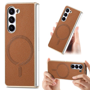 Galaxy Z Fold Series Premium Magnetic Leather Case