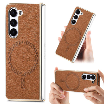 Galaxy Z Fold Series Premium Magnetic Leather Case