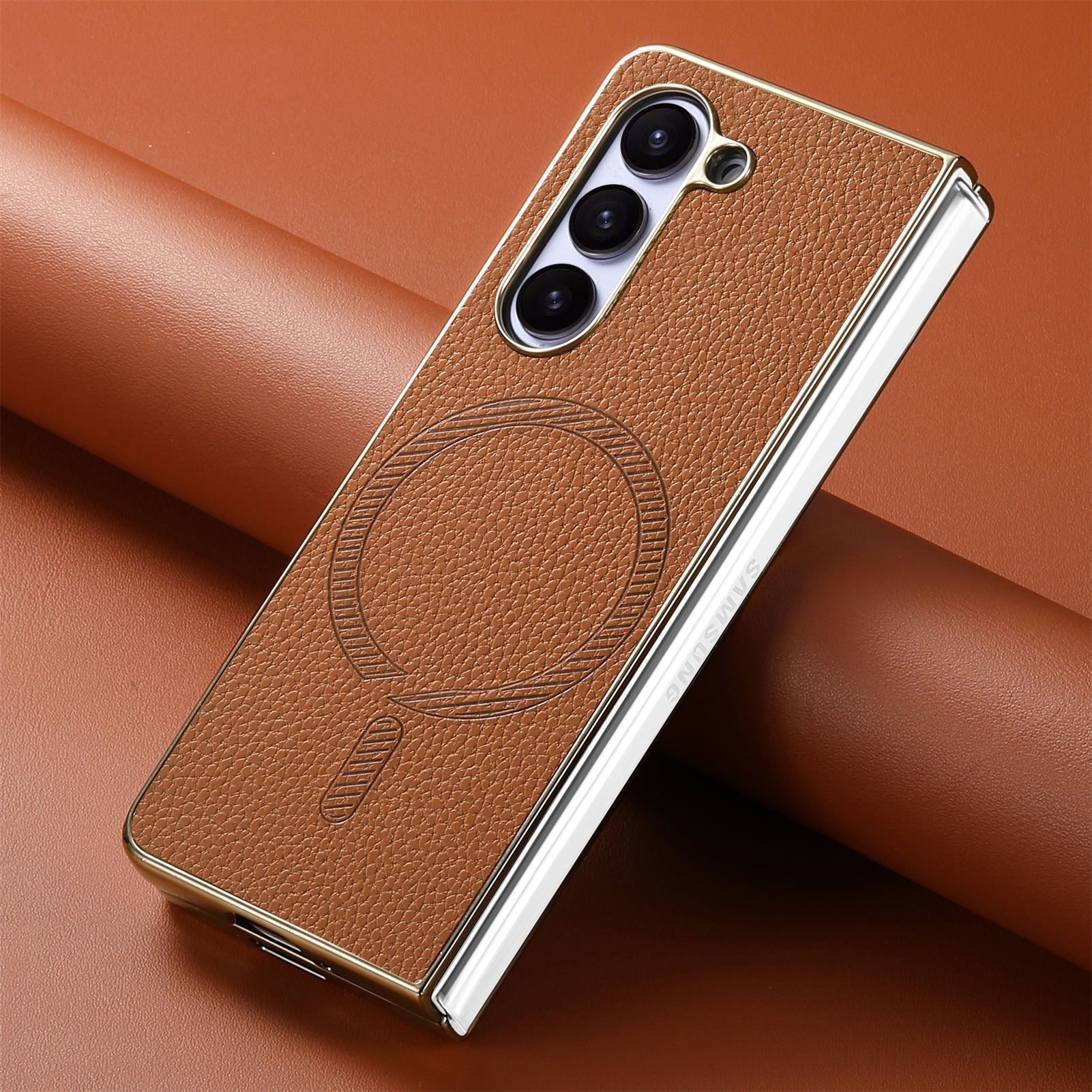 Galaxy Z Fold Series Premium Magnetic Leather Case