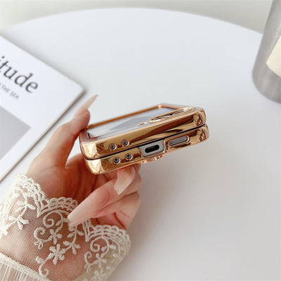Galaxy Z Flip Series Electroplated Rotating Gyro Magnetic Case