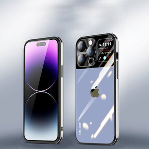 Sleek Glossy Armor Window Glass Case - iPhone
