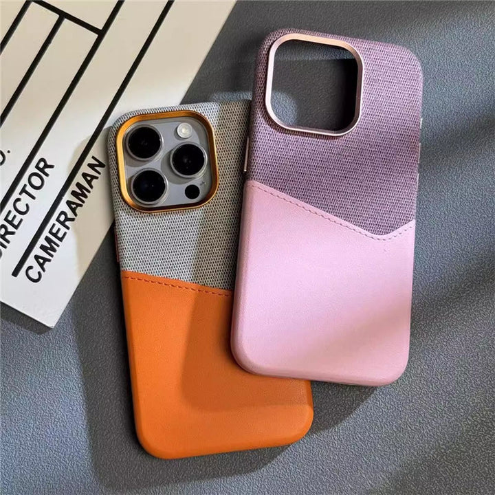 iPhone 16 Series Sleek Dual Tone Card Holder Case