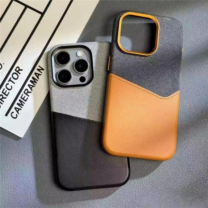 iPhone 16 Series Sleek Dual Tone Card Holder Case