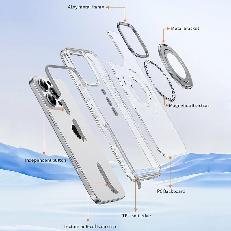 Eason Tora Clear Ring Stand Case - iPhone