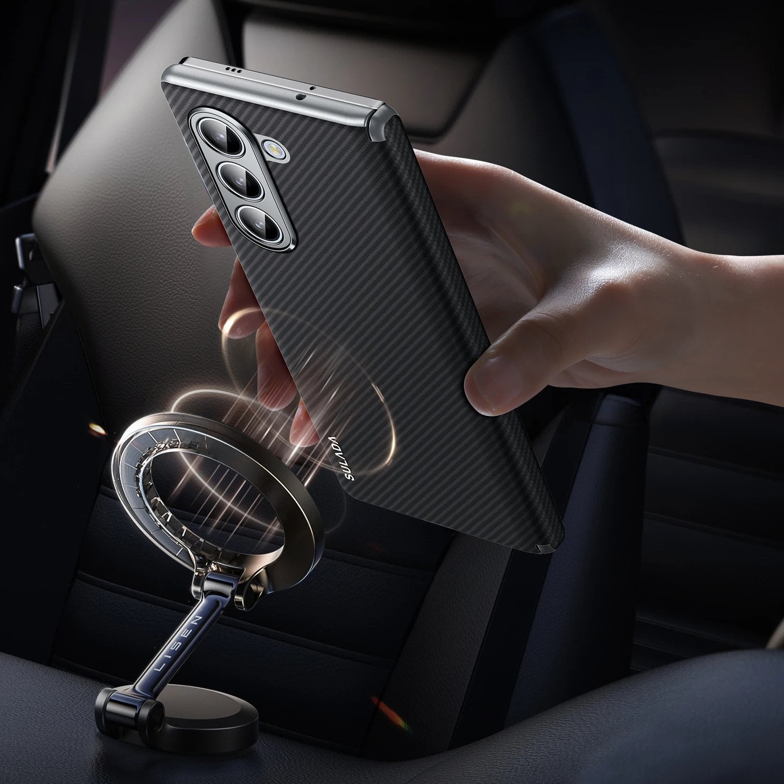 Galaxy Z Fold Series Luxury Carbon Fiber Magnetic Case