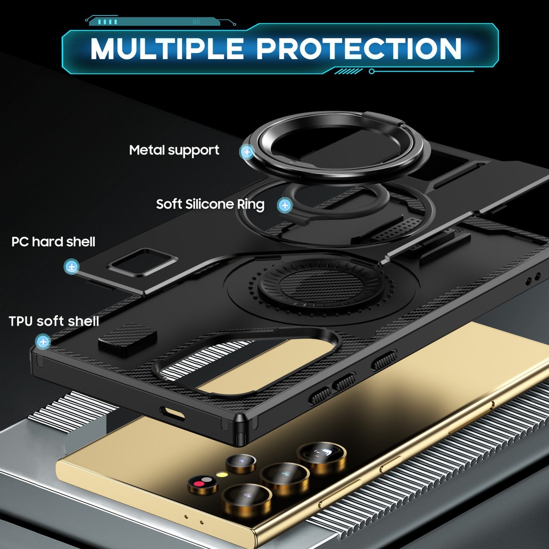 Vent Flow Heat Dissipating Rotating Ring Case - Samsung