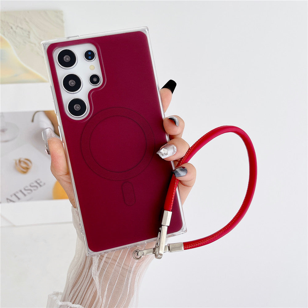 Luxury Magnetic Wrist Strap MagSafe Case - Samsung