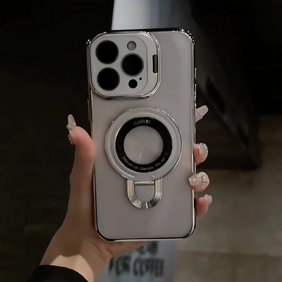Crystal Ring Grip Lens Bracket Case - iPhone