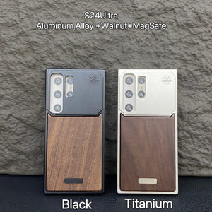 Nature Wood Grain Metallic Case - Samsung
