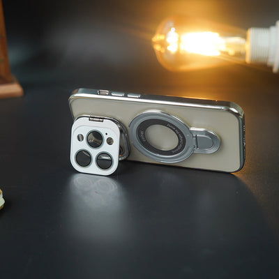 iPhone 16 Series Crystal Ring Grip Lens Bracket Case