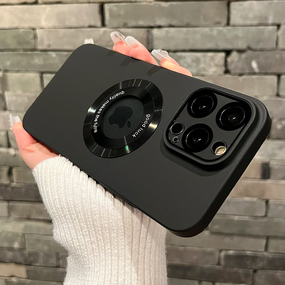 Matte Lens Film Shockproof Magsafe Case - iPhone