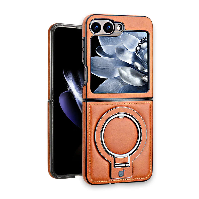 Galaxy Z Flip Series Magno Pro Leather Bracket Case