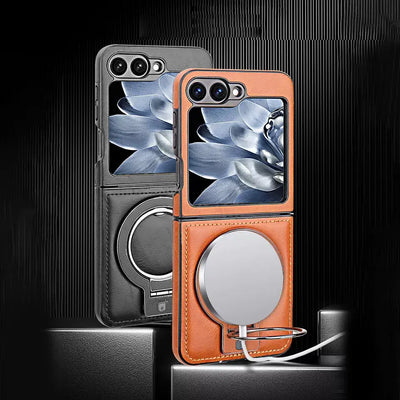 Galaxy Z Flip Series Magno Pro Leather Bracket Case