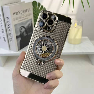 iPhone 14 Series Brilliant Spin Rotating Wheel Stand Case