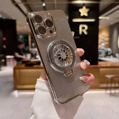 iPhone 14 Series Brilliant Spin Rotating Wheel Stand Case