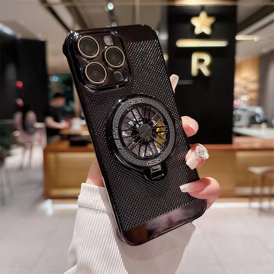 iPhone 16 Series Brilliant Spin Rotating Wheel Stand Case