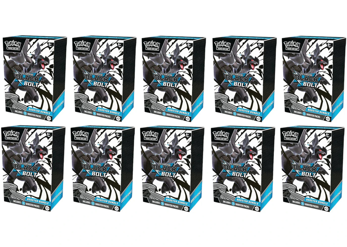 2025 Pokémon Scarlet & Violet Black Bolt Booster Bundle 10x Lot