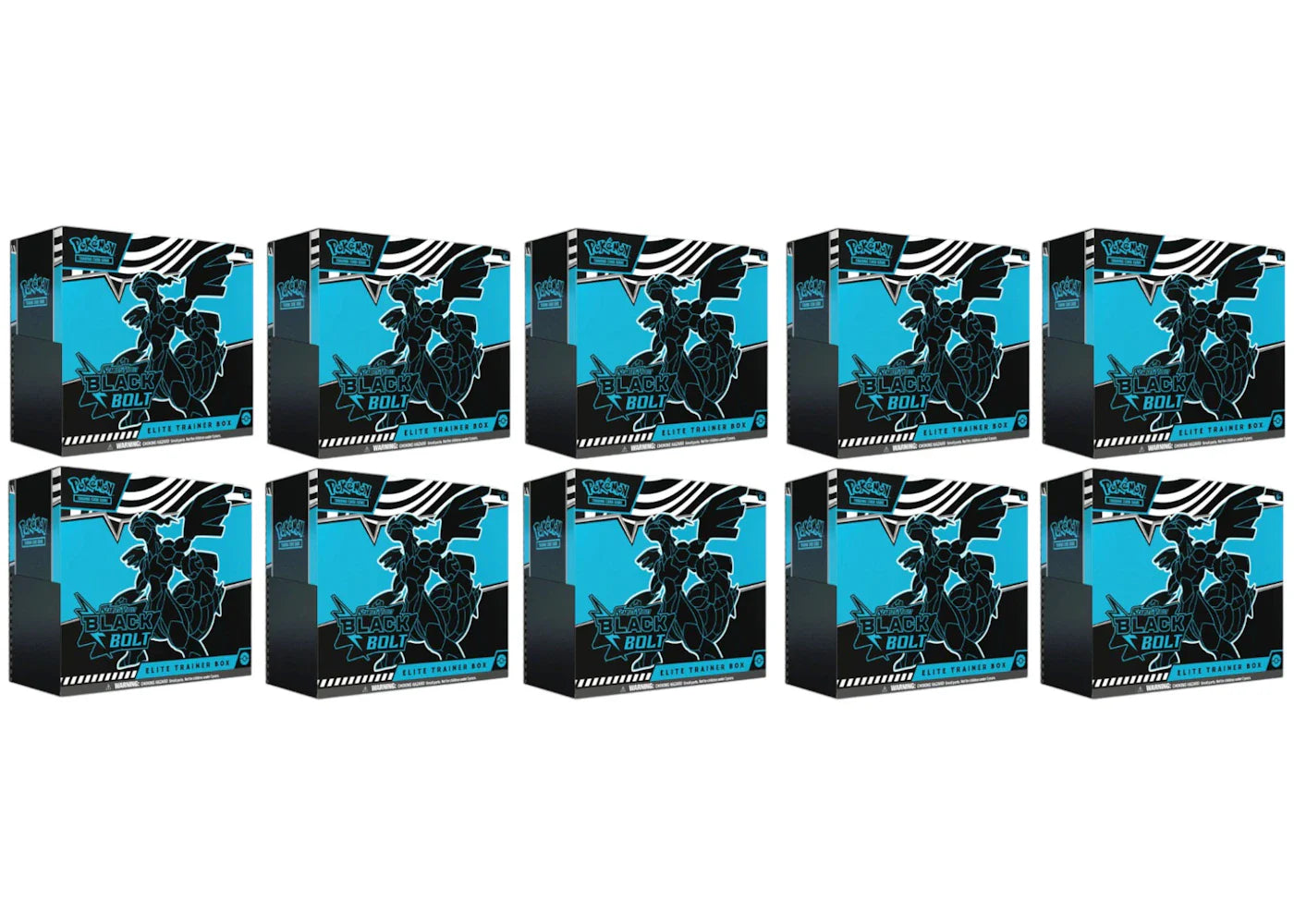 2025 Pokémon Scarlet & Violet Black Bolt Elite Trainer Box 10x Lot