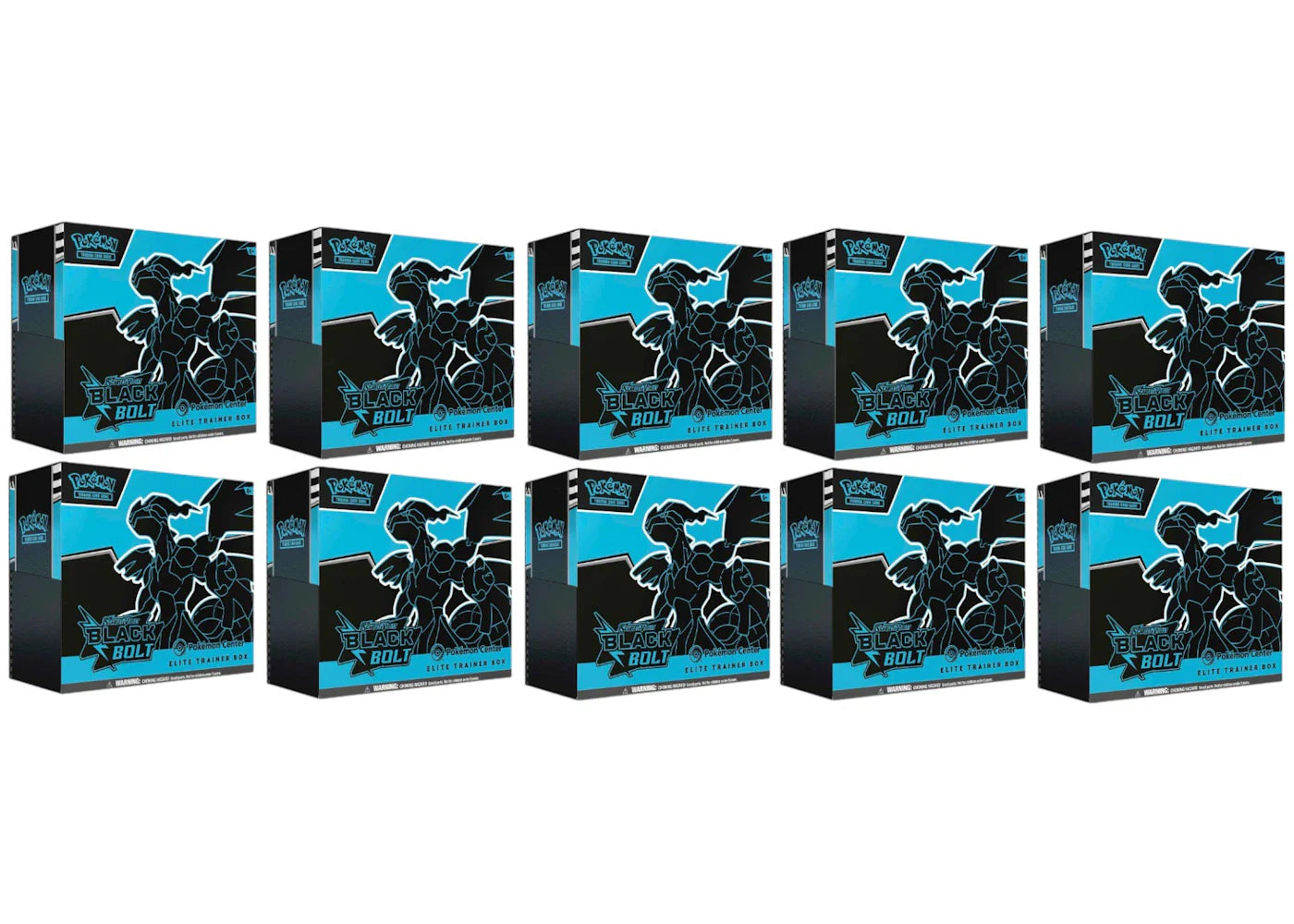 2025 Pokémon Scarlet & Violet Black Bolt Pokemon Center Elite Trainer Box 10x Lot