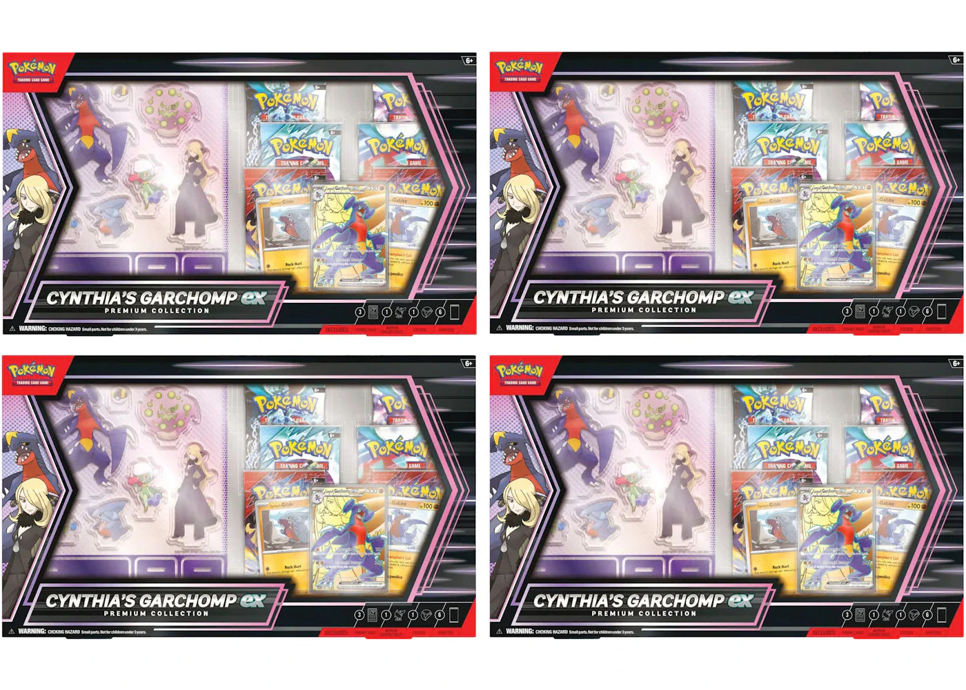 2025 Pokémon Scarlet & Violet Cynthia's Garchomp ex Premium Collection Box 4x Lot