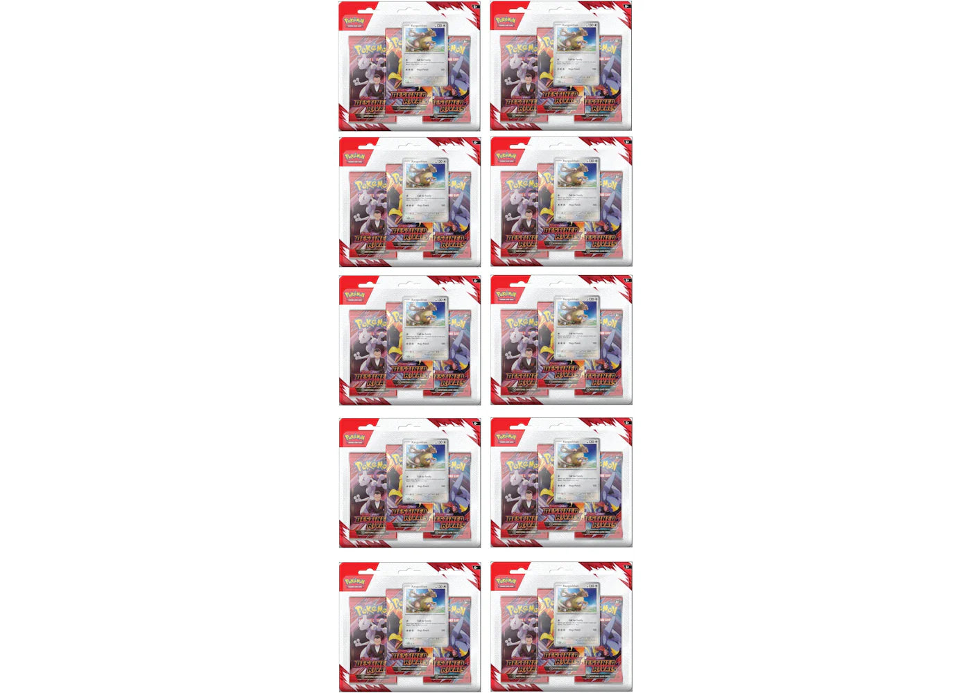 2025 Pokémon Scarlet & Violet Destined Rivals 3 Pack Blister Pack 10x Lot