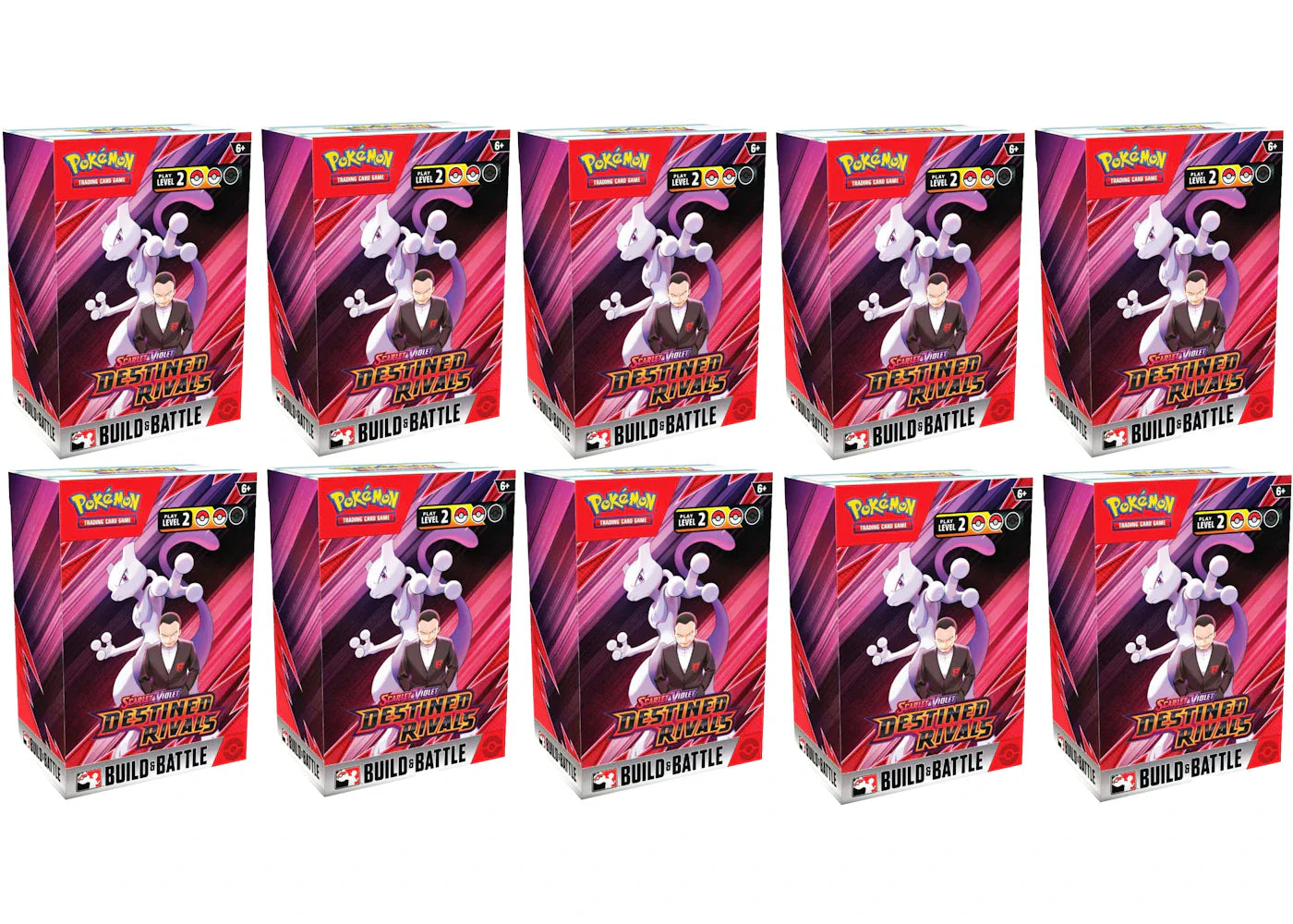 2025 Pokémon Scarlet & Violet Destined Rivals Build & Battle Box 10x Lot