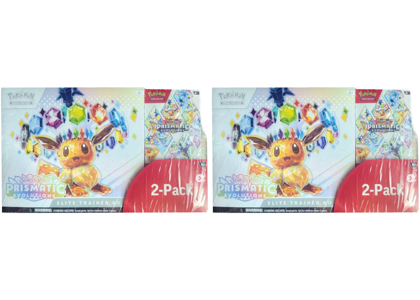 2025 Pokémon Scarlet & Violet Pristmatic Evolutions Elite Trainer Box + Booster Costco Bundle 2x Lot