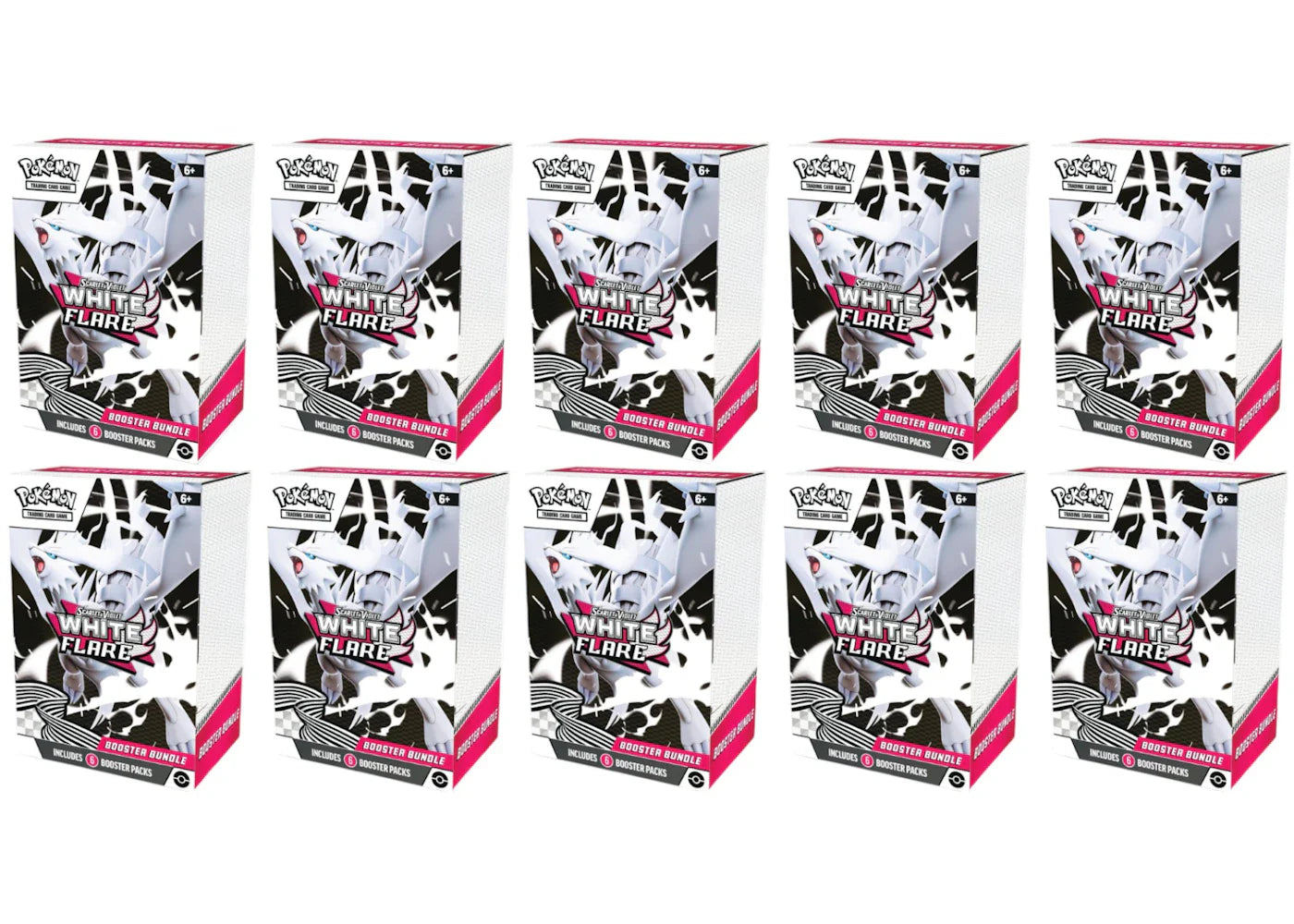 2025 Pokémon Scarlet & Violet White Flare Booster Bundle 10x Lot