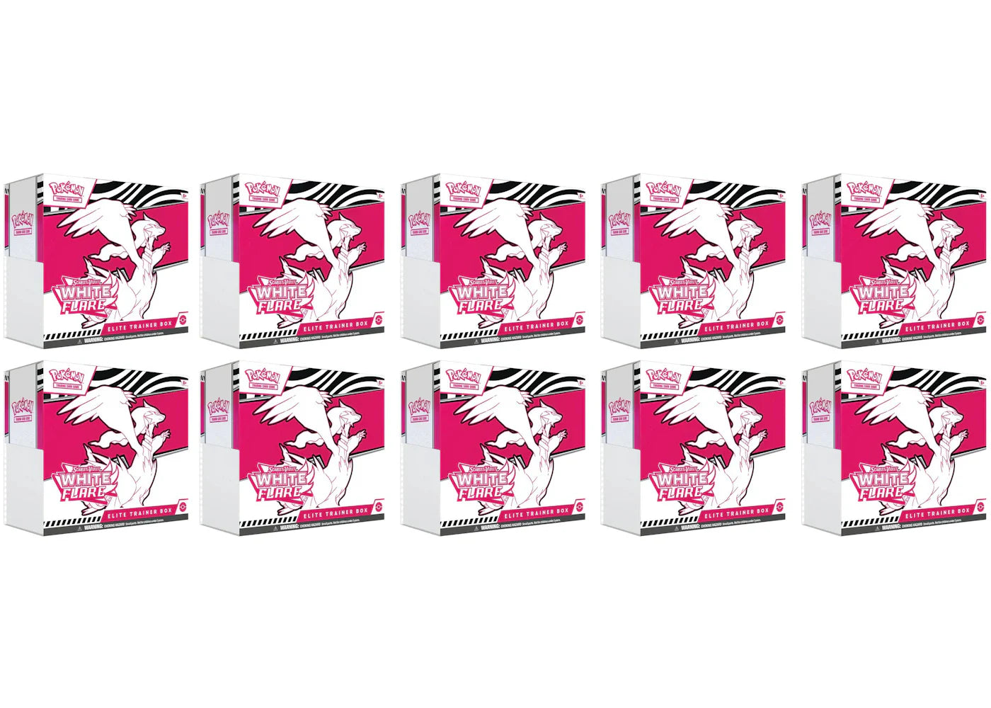 2025 Pokémon Scarlet & Violet White Flare Elite Trainer Box 10x Lot