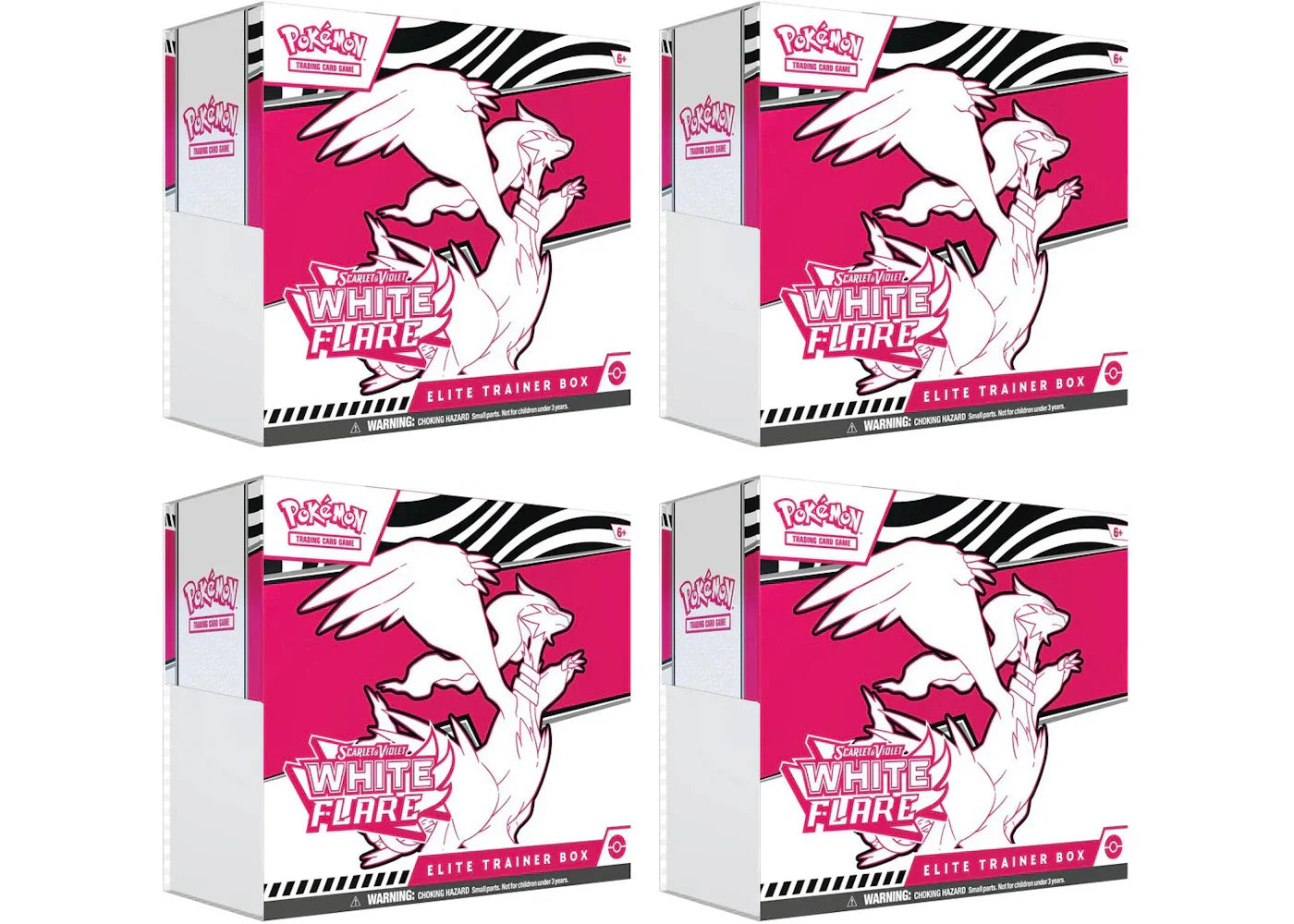 2025 Pokémon Scarlet & Violet White Flare Elite Trainer Box 4x Lot