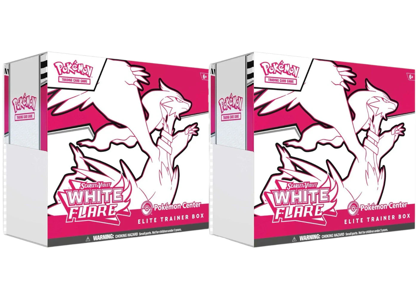 2025 Pokémon Scarlet & Violet White Flare Pokemon Center Elite Trainer Box 2x Lot