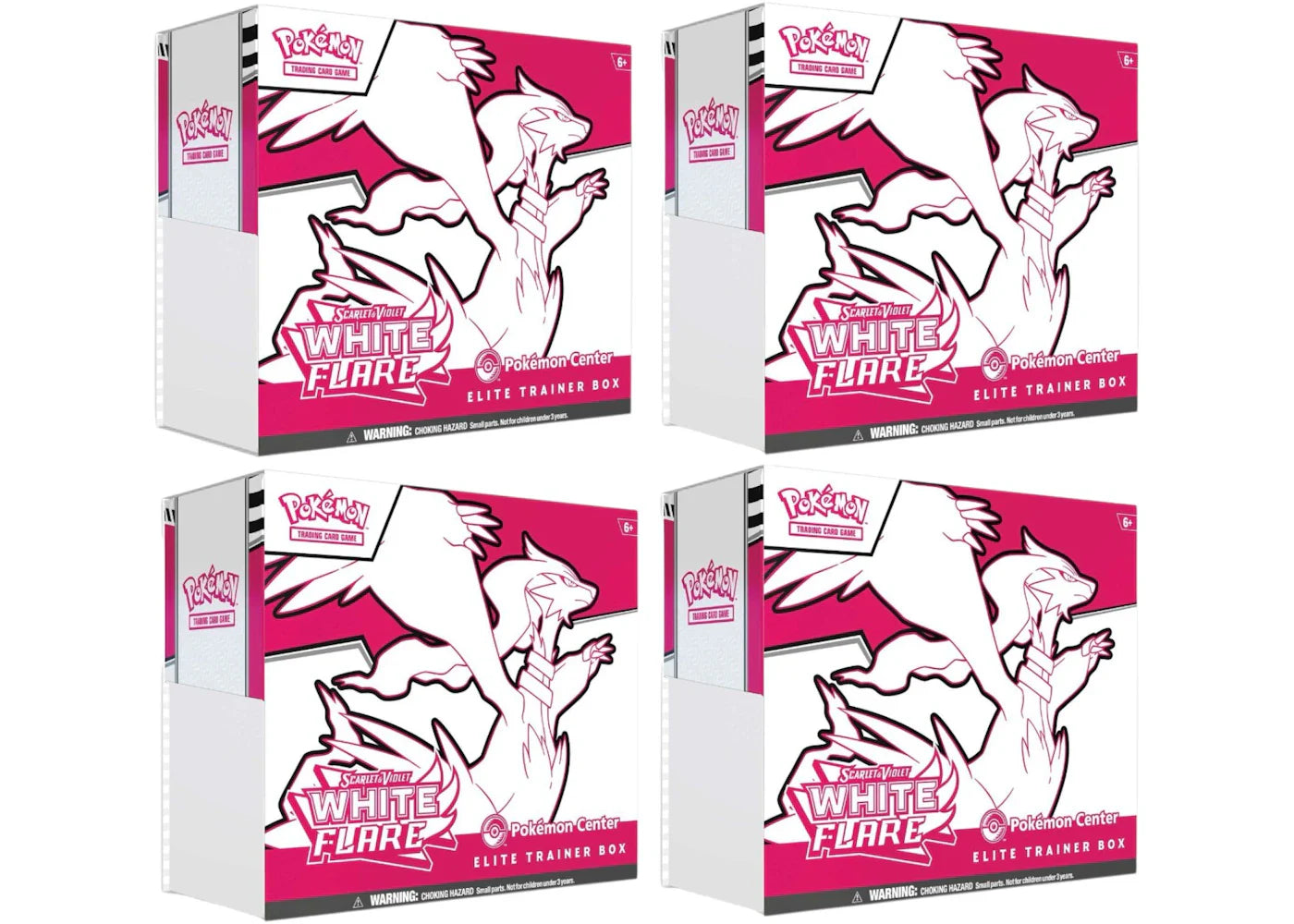 2025 Pokémon Scarlet & Violet White Flare Pokemon Center Elite Trainer Box 4x Lot
