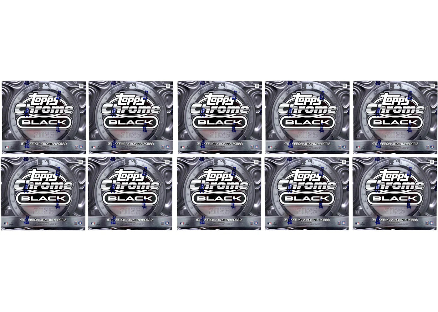 2025 Topps Chrome Black Baseball Hobby Box 10x Lot