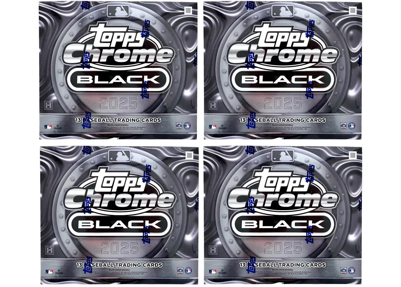 2025 Topps Chrome Black Baseball Hobby Box 4x Lot
