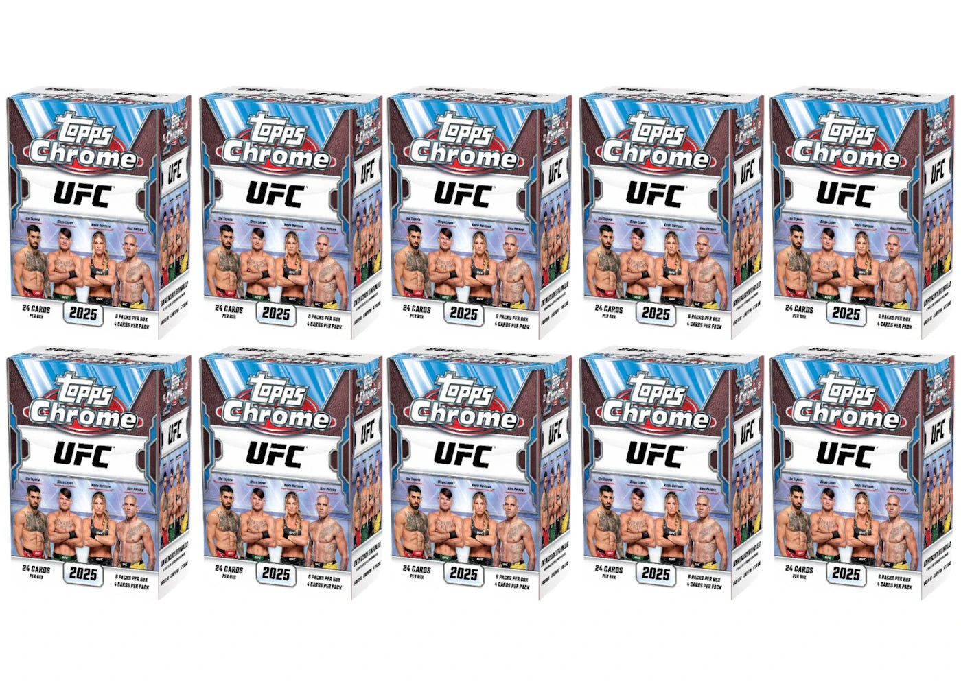 2025 Topps Chrome UFC Value Box 10x Lot