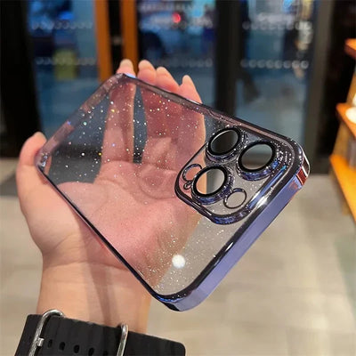 Luxury Clear Bling Lens Shield Case - iPhone