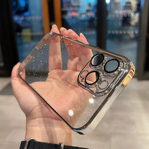 Luxury Clear Bling Lens Shield Case - iPhone