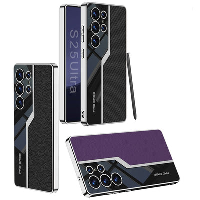 Galaxy S25 Series Quilted Classic Plain Leather Craft Case