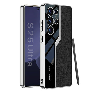 Galaxy S25 Series Quilted Classic Plain Leather Craft Case