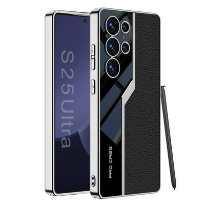 Galaxy S25 Series Quilted Classic Plain Leather Craft Case