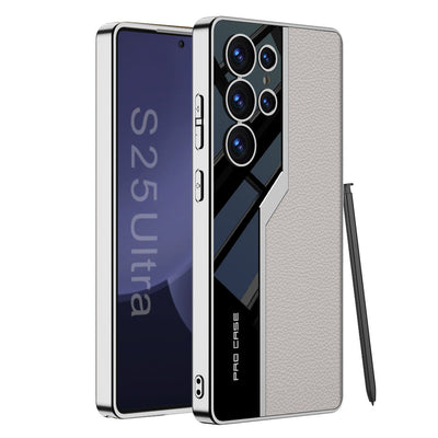 Galaxy S25 Series Quilted Classic Plain Leather Craft Case