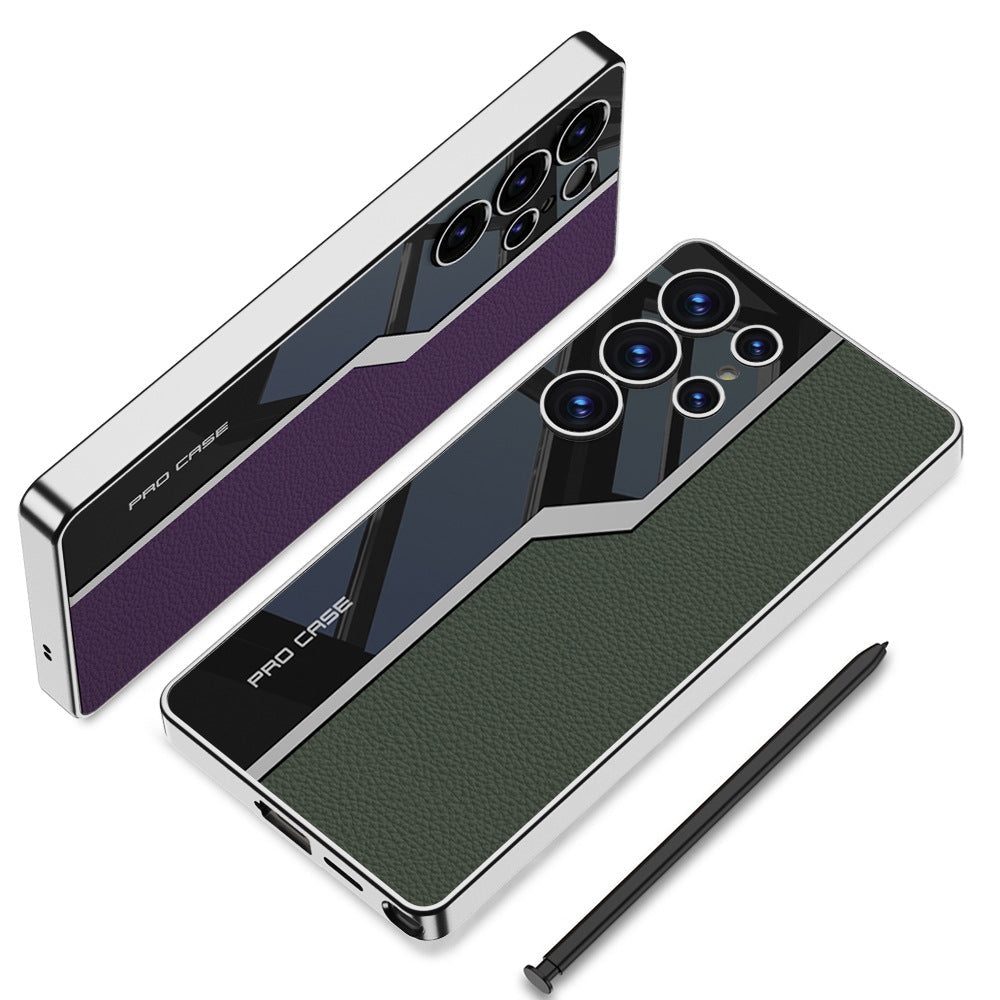 Galaxy S25 Series Quilted Classic Plain Leather Craft Case