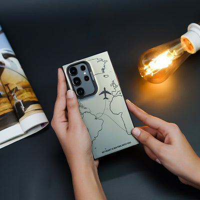Travel Inspired Airplane Route Design Case - Samsung