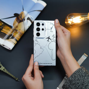 Travel Inspired Airplane Route Design Case - Samsung