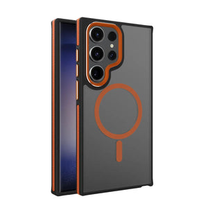 Galaxy S25 Series Frosted Dual Tone Stripe Magnetic Case