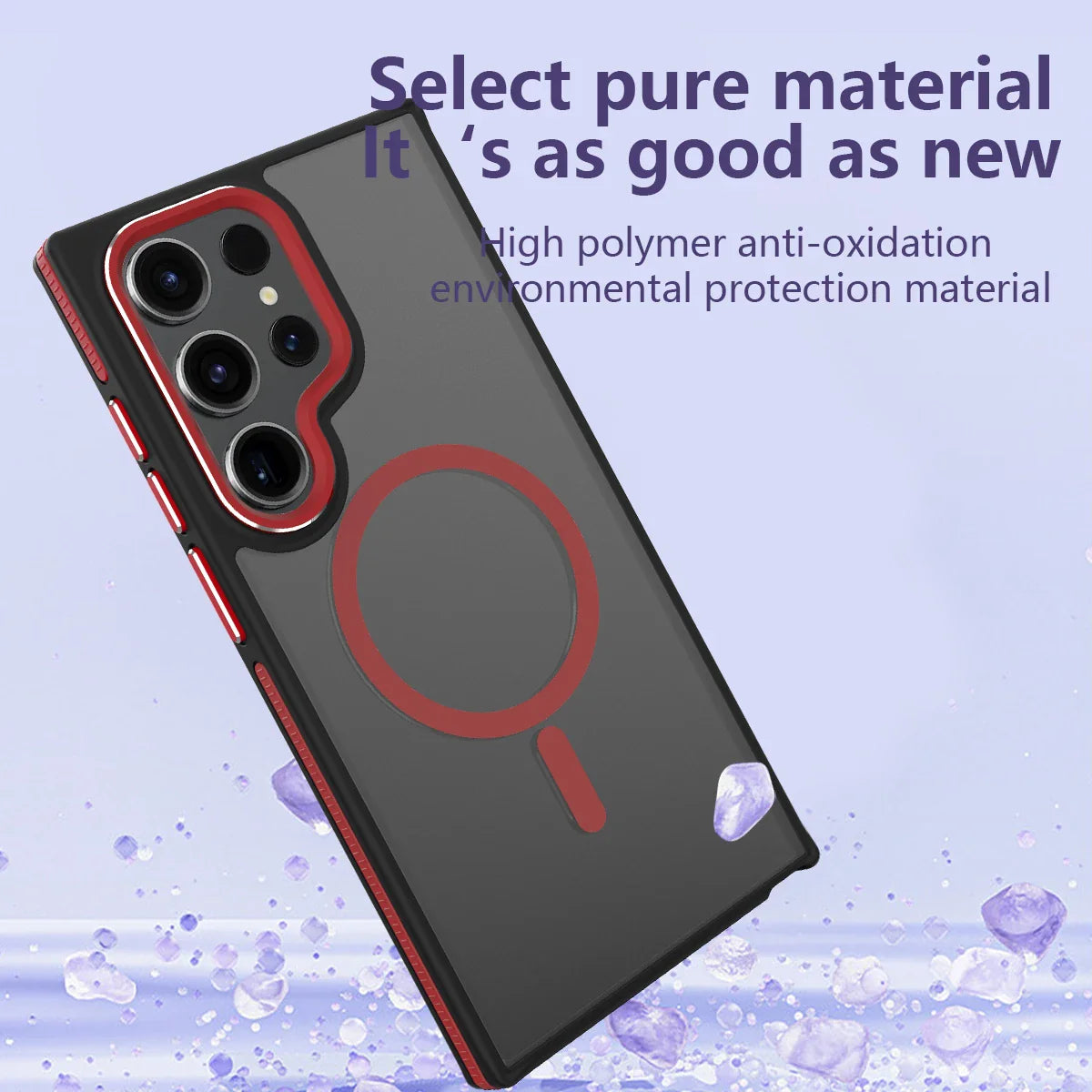 Galaxy S25 Series Frosted Dual Tone Stripe Magnetic Case