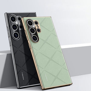 Galaxy S25 Series Classy High-End Leather Business Case