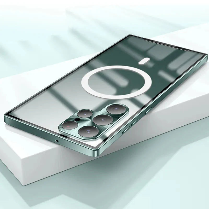 Galaxy S25 Series Luxury Ultra-Thin Magsafe Matte Metal Frame Case