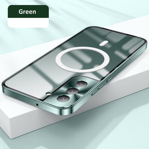 Galaxy S25 Series Luxury Ultra-Thin Magsafe Matte Metal Frame Case